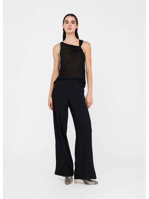 Top in cotone e georgette LIU JO | CF5140J0088/22222